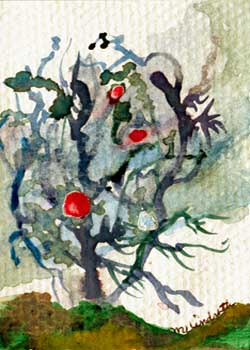 "Apple Tree #1" by Mary Lou Lindroth, Rockton IL - Watercolor